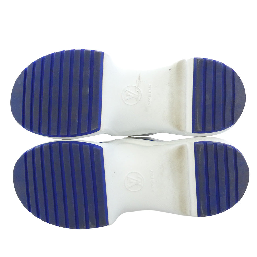 LOUIS VUITTON ルイ・ヴィトン GO 0242 LVアークライト・ライン モノグラム スニーカー ホワイト系 ブルー系 38【中古】
