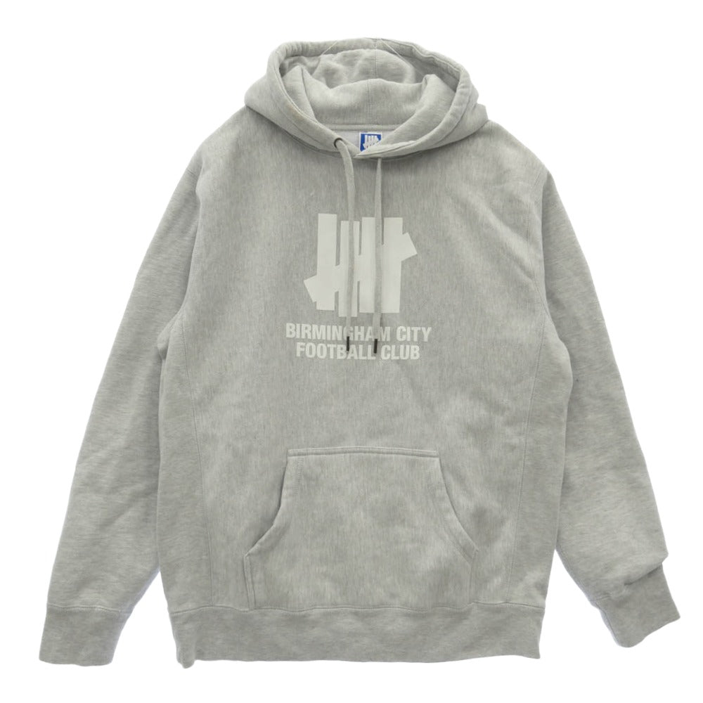 UNDEFEATED アンディフィーテッド 23AW x Birmingham City Football Club バーミンガム・シティ FC TEAM HOODIE チーム フーディー パーカー グレー系 L【中古】