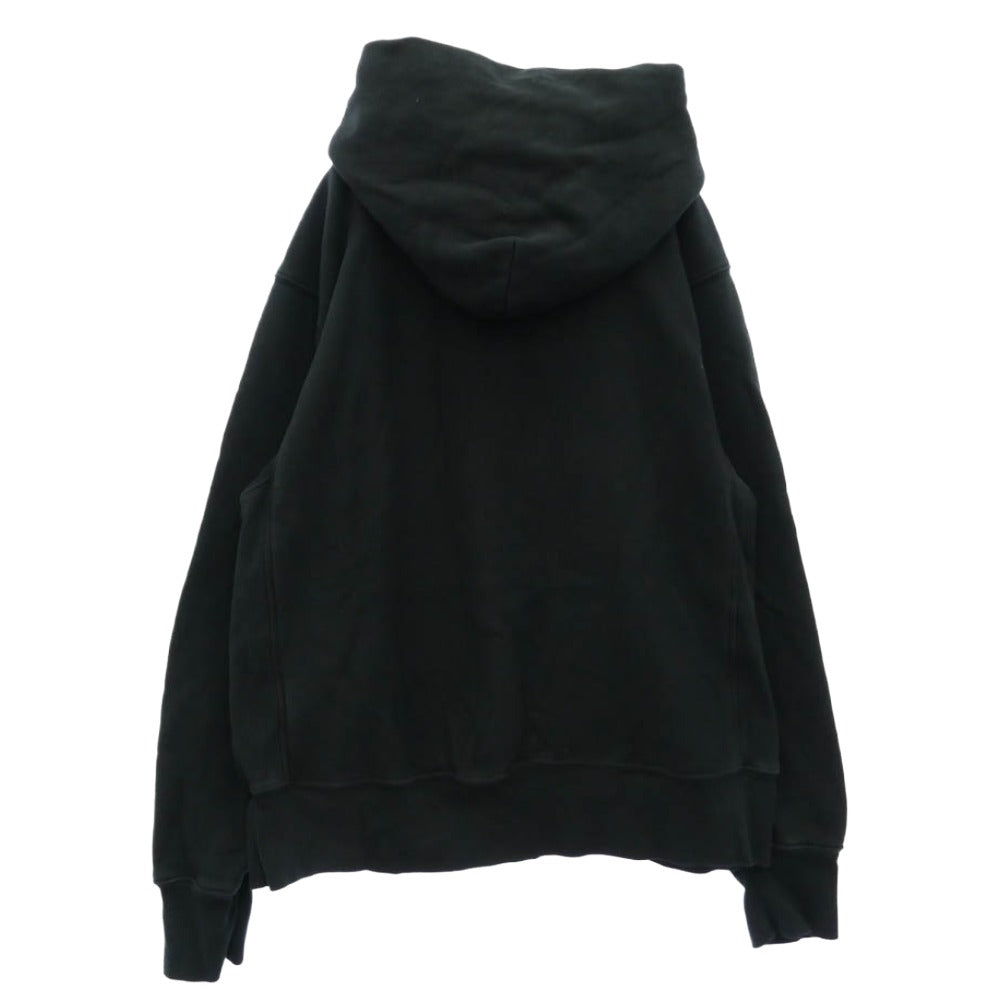 レスティエン CROPPED SWEAT HOODIE クロップド スウェット フーディー パーカー ブラック系 M【中古】