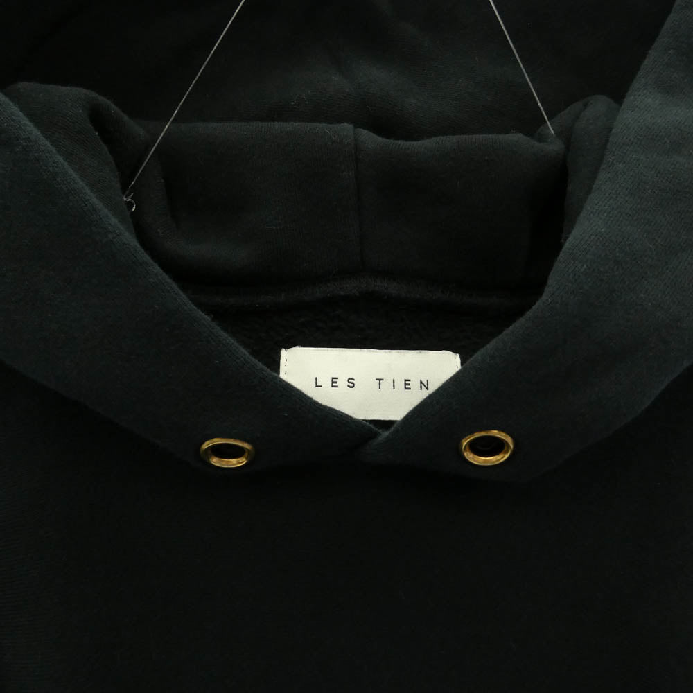 レスティエン CROPPED SWEAT HOODIE クロップド スウェット フーディー パーカー ブラック系 M【中古】