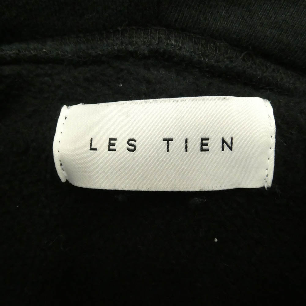 レスティエン LES TIEN CROPPED SWEAT HOODIE クロップド スウェット フーディー パーカー ブラック系 M【中古】 レスティエン CROPPED SWEAT HOODIE クロップド スウェット フーディー