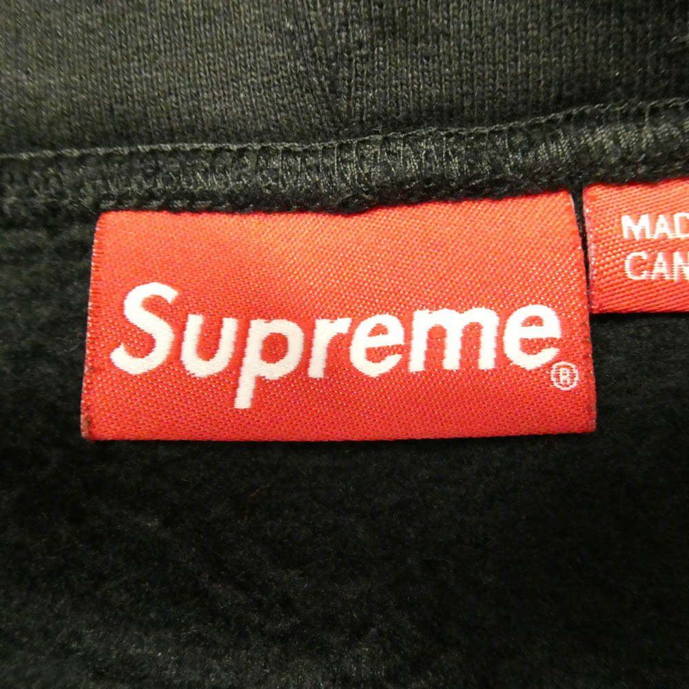 Supreme シュプリーム 22AW S Logo Hooded Sweatshirt デビル ツノ Sロゴ エスロゴ刺繍 プルオーバーパーカー フーディ ブラック系 L【中古】