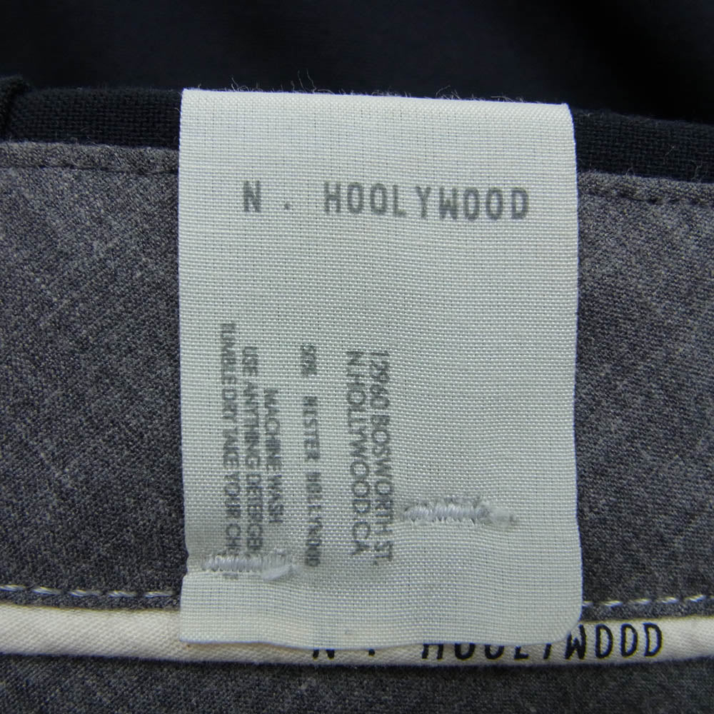 N.HOOLYWOOD エヌハリウッド 20SS 1201-pt09-053 COLLECTION LINE スリム テーパード スラックス パンツ ブラック系 38【中古】