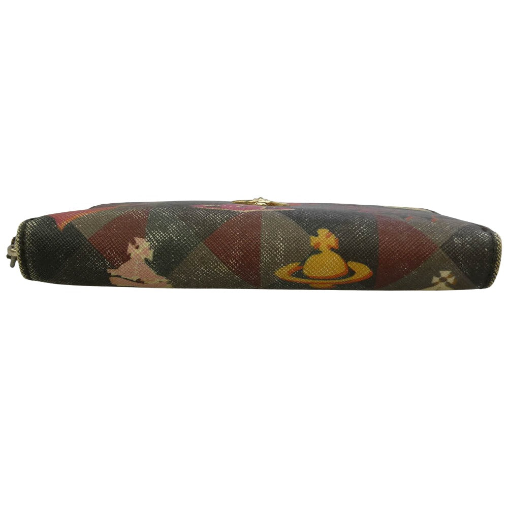 Vivienne Westwood ヴィヴィアンウエストウッド LOGOMANIA ラウンドファスナー 長財布 マルチカラー系【中古】