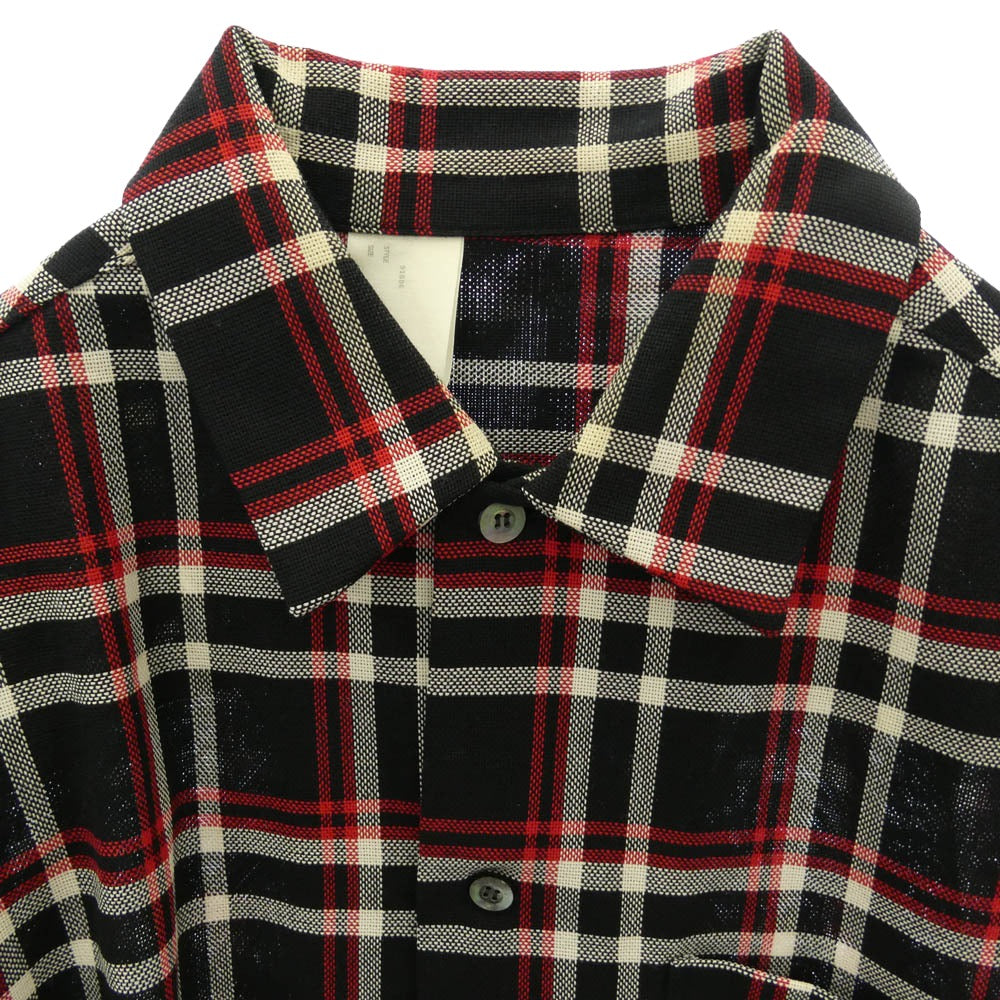 N.HOOLYWOOD エヌハリウッド UNDERCOVER アンダーカバー 20SS 1201-sh10-069 REBEL FABRIC BY UNDERCOVER S/S BIG SHIRT アンダーカバー チェック ビッグ シャツ ブラック系 38【中古】