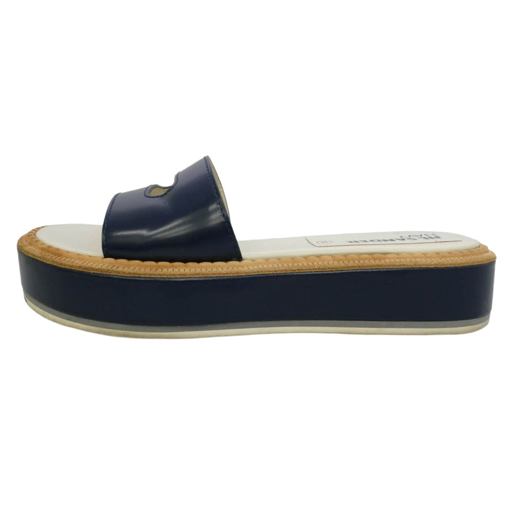 JIL SANDER ジルサンダー NAVY ネイビー 厚底 サンダル ネイビー系 36【中古】