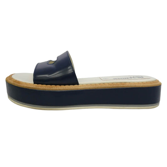 JIL SANDER ジルサンダー NAVY ネイビー 厚底 サンダル ネイビー系 36【中古】