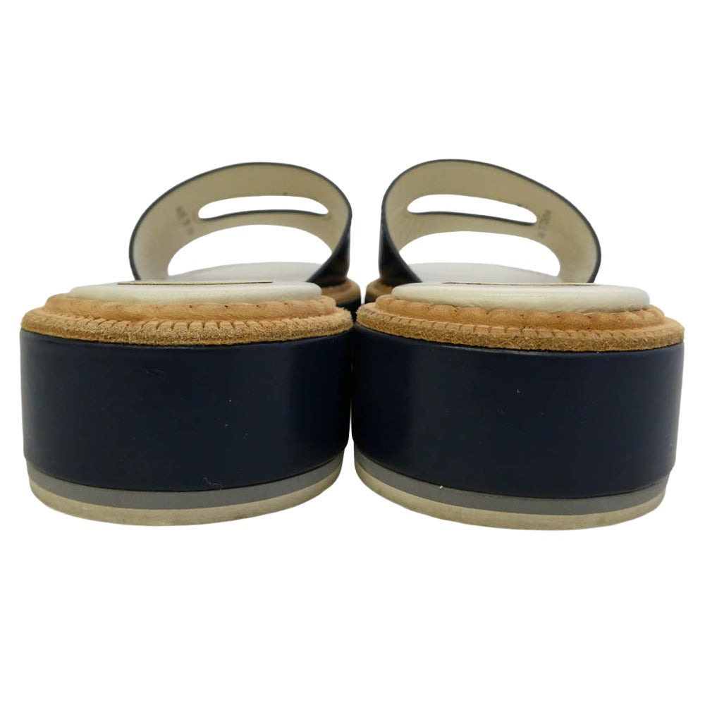 JIL SANDER ジルサンダー NAVY ネイビー 厚底 サンダル ネイビー系 36【中古】