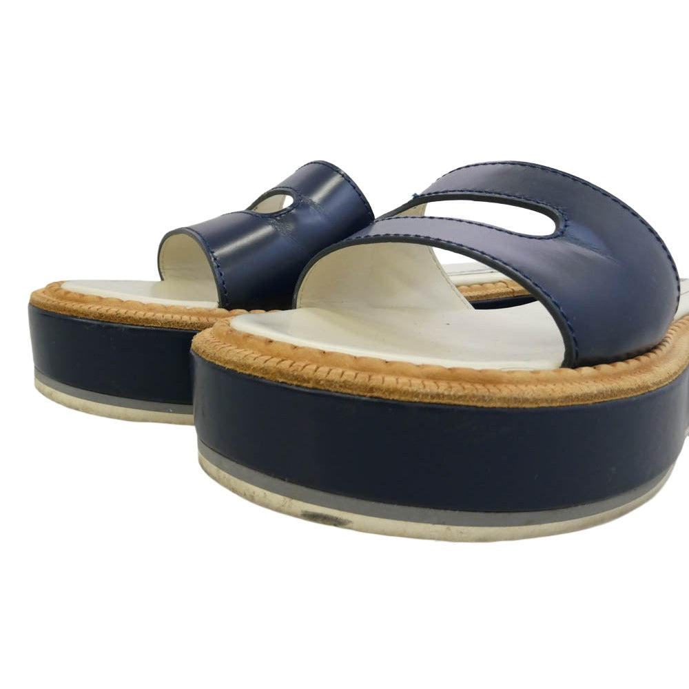 JIL SANDER ジルサンダー NAVY ネイビー 厚底 サンダル ネイビー系 36【中古】