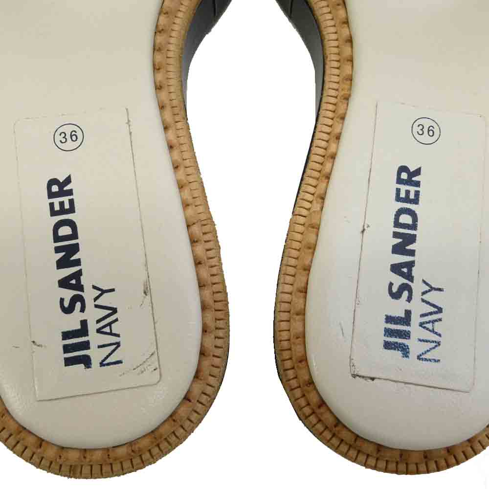 JIL SANDER ジルサンダー NAVY ネイビー 厚底 サンダル ネイビー系 36【中古】