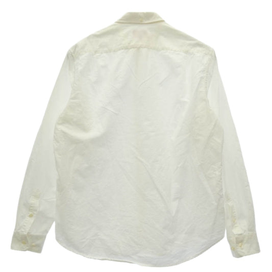Supreme シュプリーム 18SS Washed Twill Shirt ウォッシュド ツイル ボタンダウン クラシック ロゴ 刺繍 シャツ ホワイト系 L【中古】