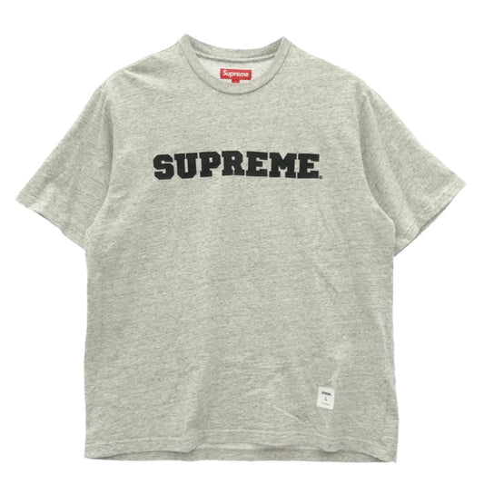 Supreme シュプリーム 25AW Collegiate Applique S/S Top カレッジ アップリケ トップ Tシャツ グレー系 L【中古】