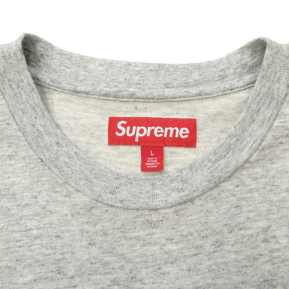 Supreme シュプリーム 25AW Collegiate Applique S/S Top カレッジ アップリケ トップ Tシャツ グレー系 L【中古】