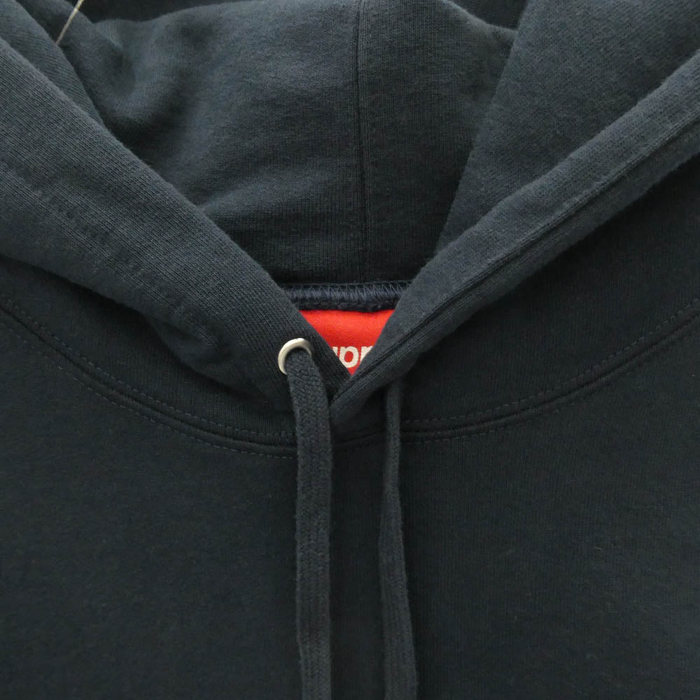 Supreme シュプリーム 26SS Classic Logo Shop Hooded Sweatshir クラシック ロゴ 刺繍 ショップ フーデッド スウェット プルオーバー パーカー フーディー ネイビー系 XL【極上美品】【中古】