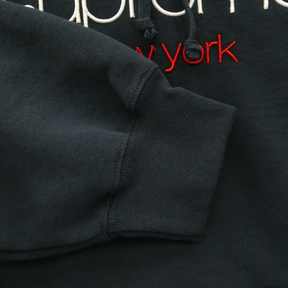 Supreme シュプリーム 26SS Classic Logo Shop Hooded Sweatshir クラシック ロゴ 刺繍 ショップ フーデッド スウェット プルオーバー パーカー フーディー ネイビー系 XL【極上美品】【中古】