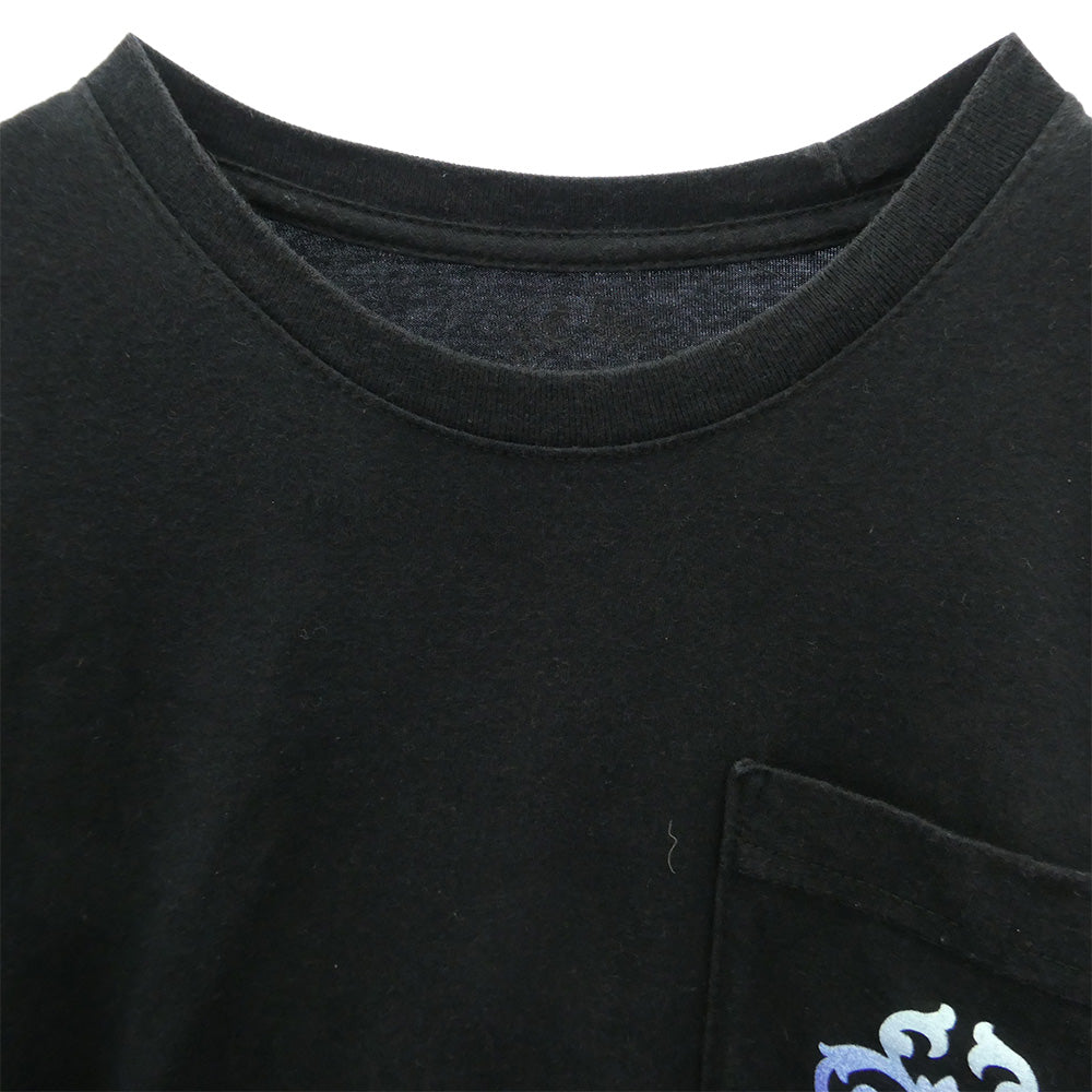 CHROME HEARTS クロムハーツ（原本無） VINE DAGGER グラデーション ヴァインダガー ホースシュープリント ポケット付 Tシャツ 半袖カットソー ブラック系 XS【中古】
