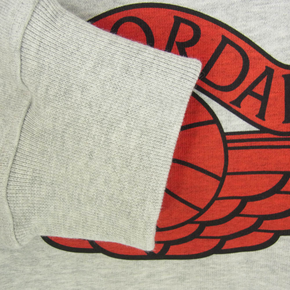 SAINT MICHAEL セントマイケル ×JORDAN BRAND ジョーダンブランド 26SS SM-MK8-0000-J02 FV4718-050 AIR JORDAN MJ SM FLC HOODIE エアジョーダン プルオーバー ウイングロゴ パーカー フーディー グレー系 M【極上美品】【中古】