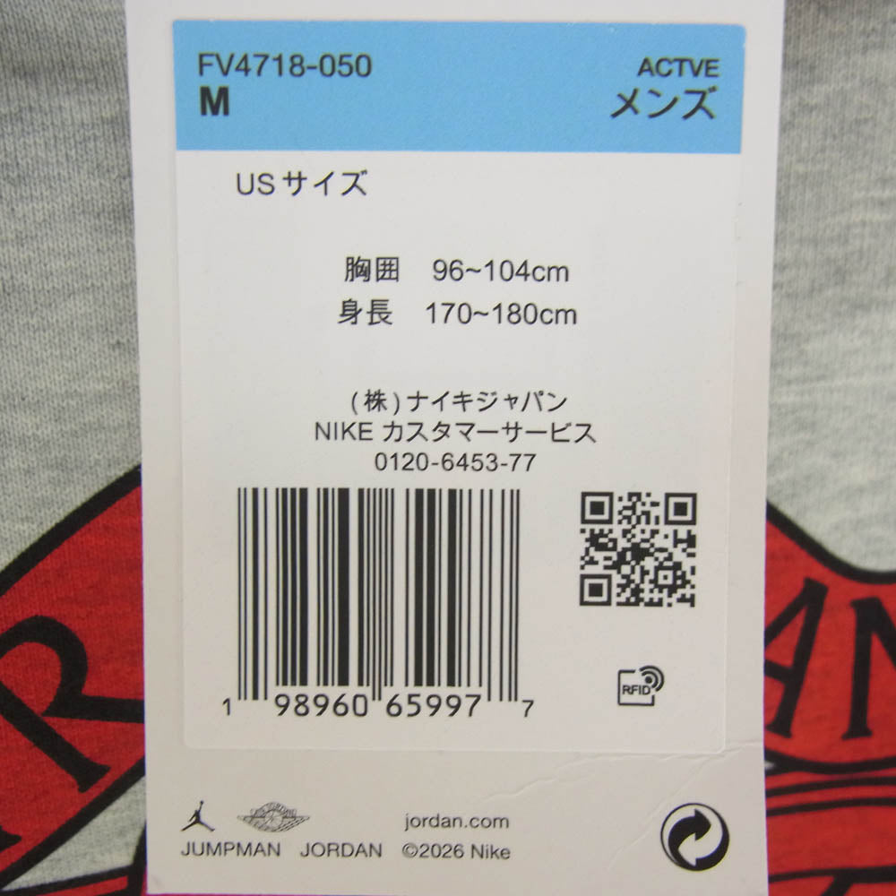 SAINT MICHAEL セントマイケル ×JORDAN BRAND ジョーダンブランド 26SS SM-MK8-0000-J02 FV4718-050 AIR JORDAN MJ SM FLC HOODIE エアジョーダン プルオーバー ウイングロゴ パーカー フーディー グレー系 M【極上美品】【中古】