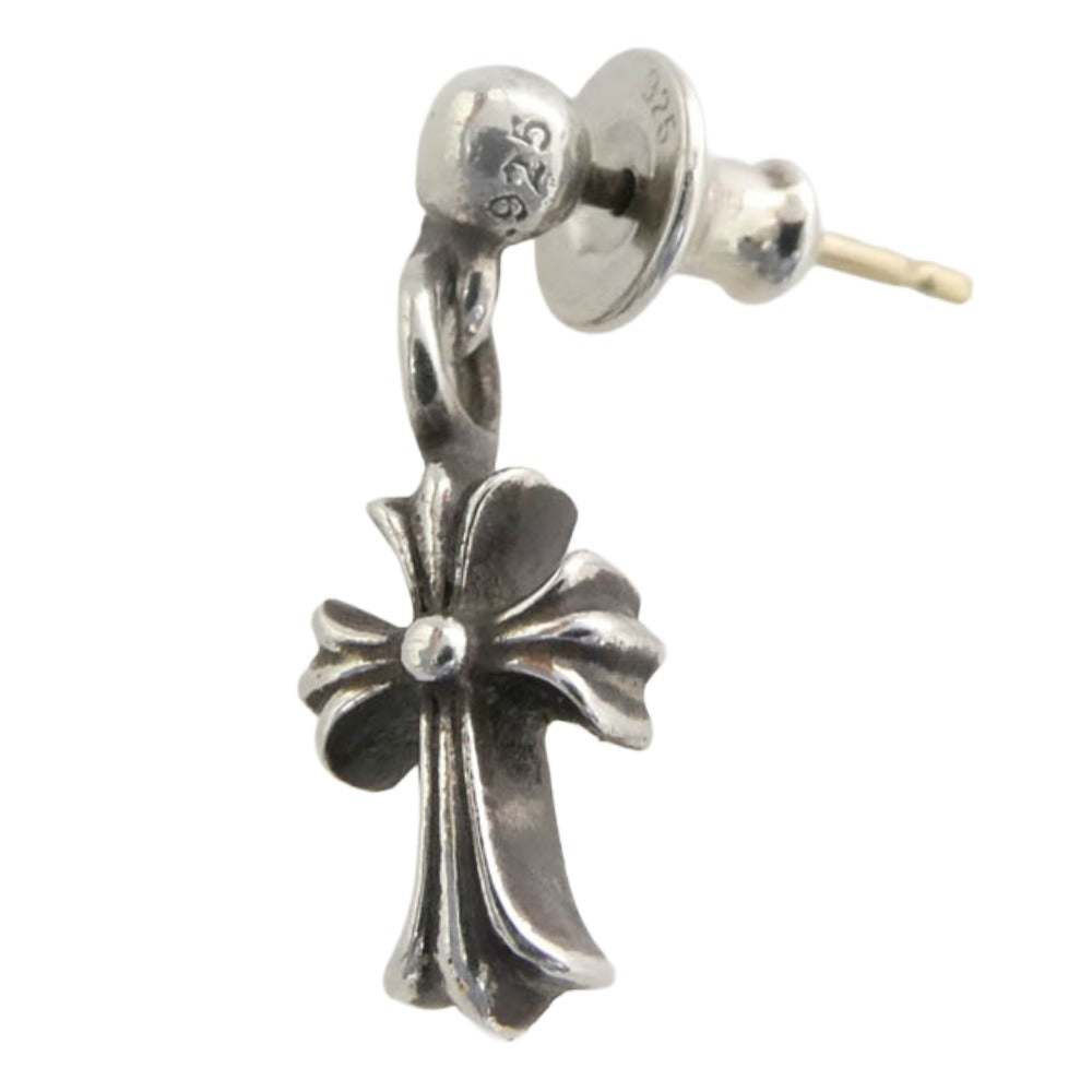 CHROME HEARTS クロムハーツ（原本無） ビヨンクール購入時証明書付属 DRP STCK CH CRS スタックCHクロス ドロップ ピアス シルバー系【中古】