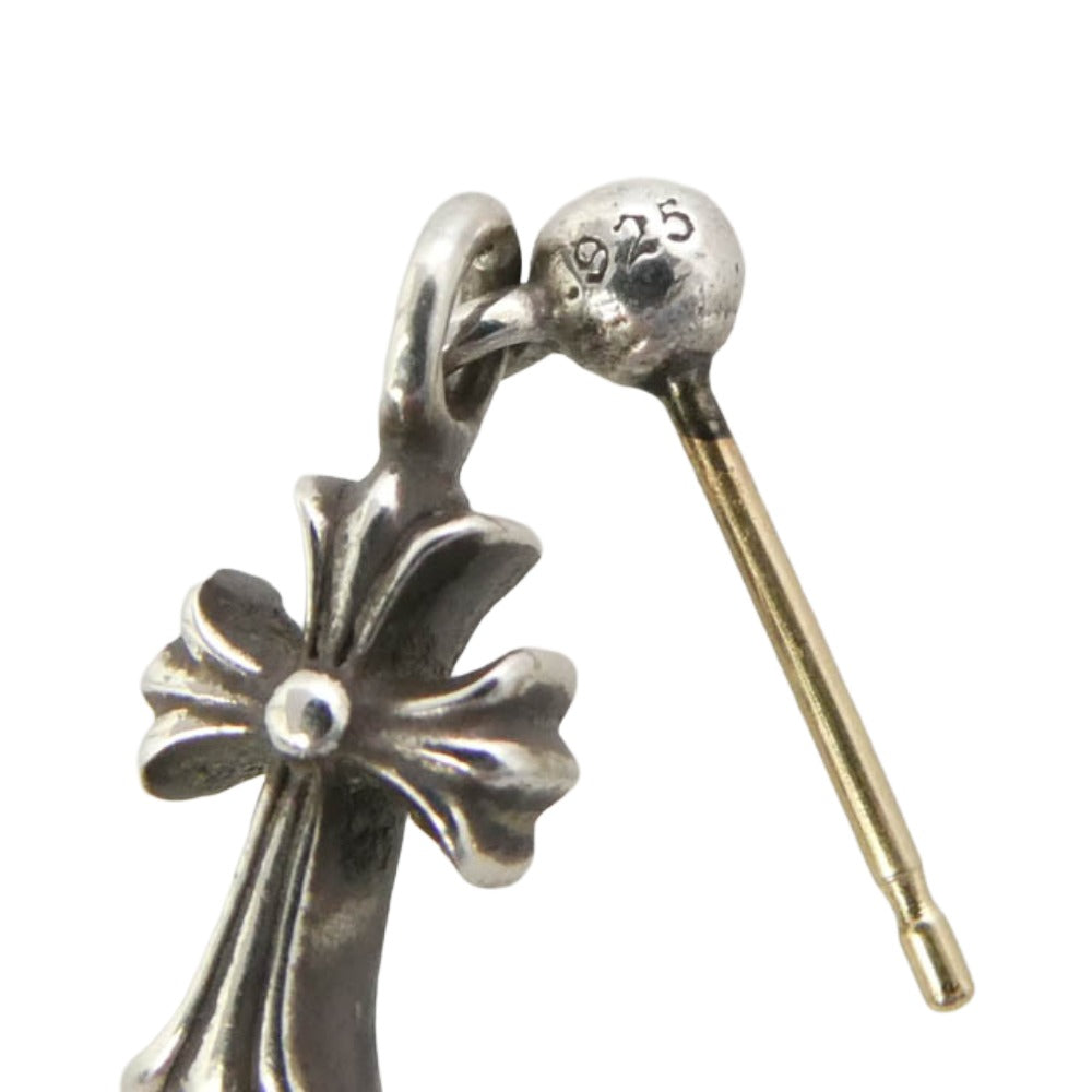 CHROME HEARTS クロムハーツ（原本無） ビヨンクール購入時証明書付属 DRP STCK CH CRS スタックCHクロス ドロップ ピアス シルバー系【中古】