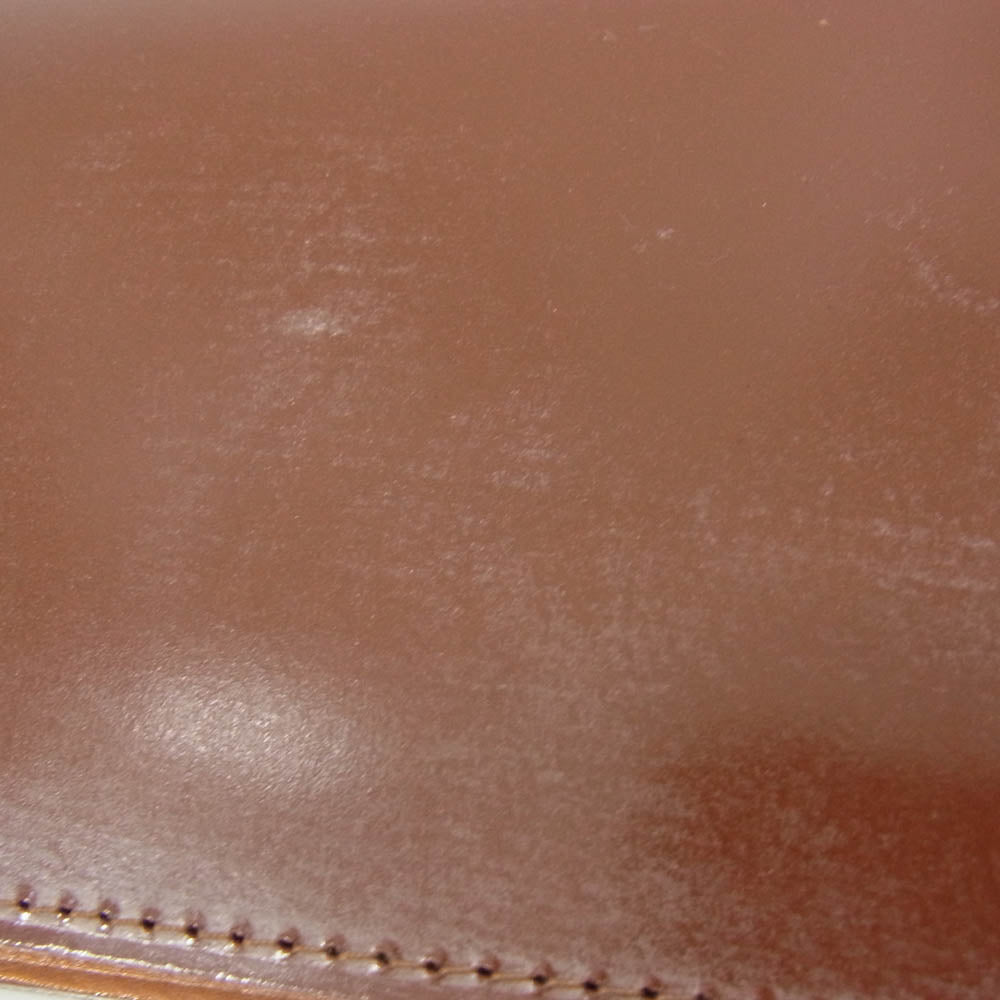 GANZO ガンゾ THIN BRIDLE シンブライドル ファスナー小銭入れ付き長財布 ヘーゼル ブラウン系【美品】【中古】