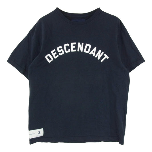 DESCENDANT ディセンダント 24SS Team SS チーム ロゴ プリント 半袖 Tシャツ ネイビー系 2【中古】