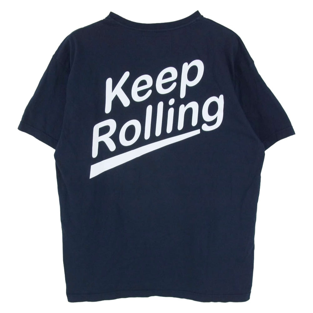 DESCENDANT ディセンダント 24SS Team SS チーム ロゴ プリント 半袖 Tシャツ ネイビー系 2【中古】