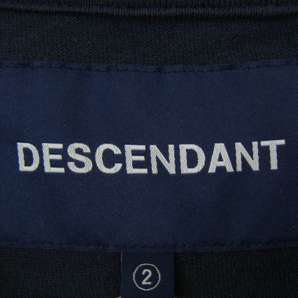 DESCENDANT ディセンダント 24SS Team SS チーム ロゴ プリント 半袖 Tシャツ ネイビー系 2【中古】