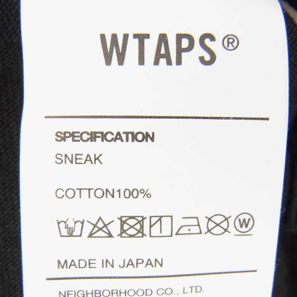 WTAPS ダブルタップス 24SS 241ATDT-STM05S Wut Plain SS Cotton プリント 半袖 Tシャツ ブラック系 X2【美品】【中古】