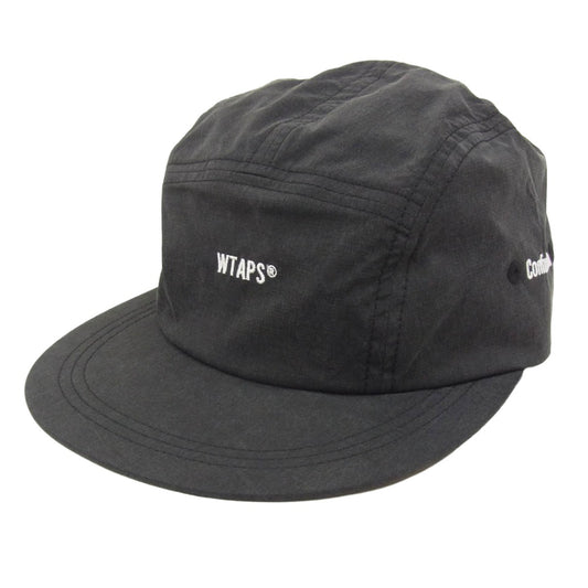 WTAPS ダブルタップス 24SS 241HCDT-HT11 T-5 02 Cap Nylon. Ripstop. Sign ロゴ刺繍 リップストップ ナイロン キャップ 帽子 ブラック系 X00【極上美品】【中古】