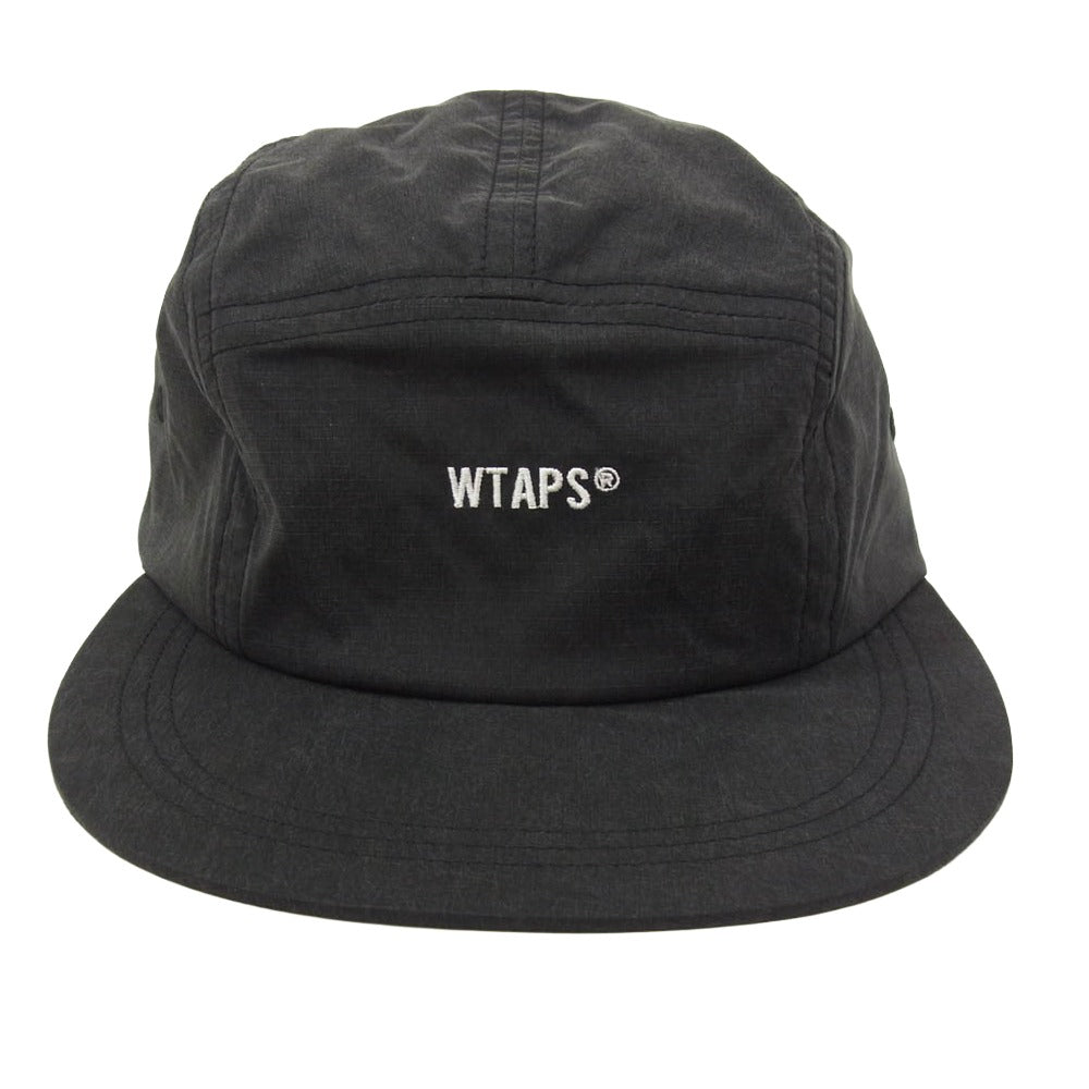 WTAPS ダブルタップス 24SS 241HCDT-HT11 T-5 02 Cap Nylon. Ripstop. Sign ロゴ刺繍 リップストップ ナイロン キャップ 帽子 ブラック系 X00【極上美品】【中古】
