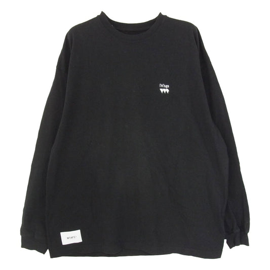 WTAPS ダブルタップス 24SS 241ATDT-CSM14 OBJ 02 LS Cotton プリント ロンT 長袖 カットソー ブラック系 X03【中古】