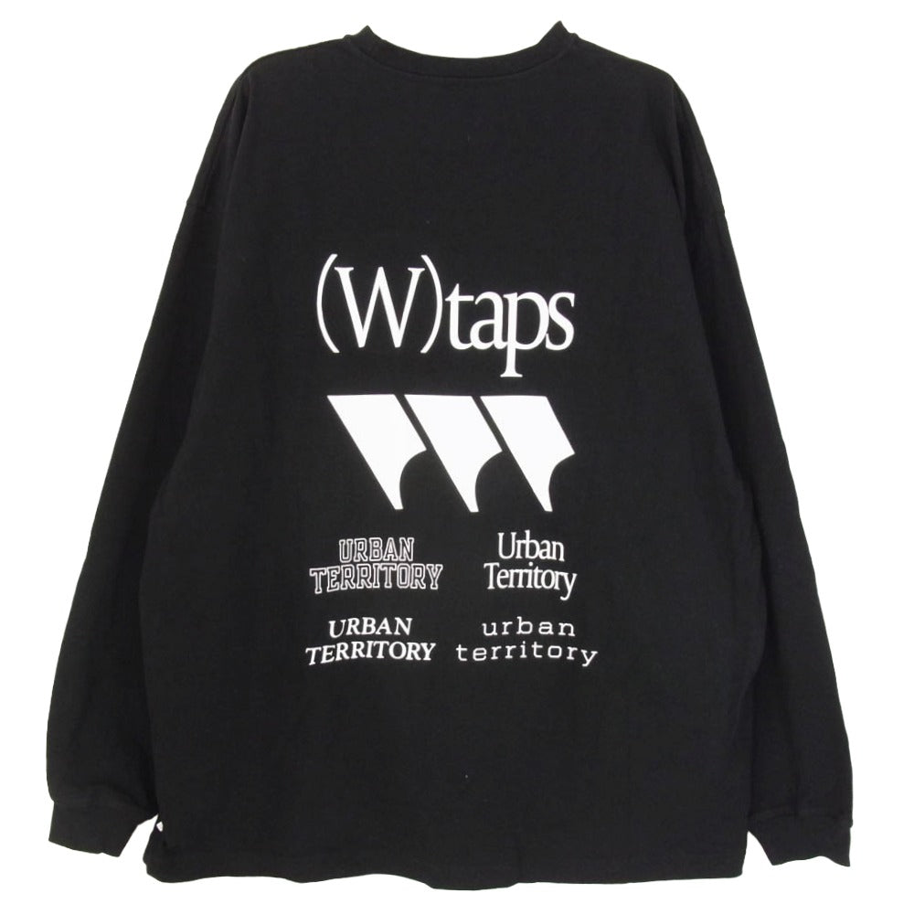 WTAPS ダブルタップス 24SS 241ATDT-CSM14 OBJ 02 LS Cotton プリント ロンT 長袖 カットソー ブラック系 X03【中古】