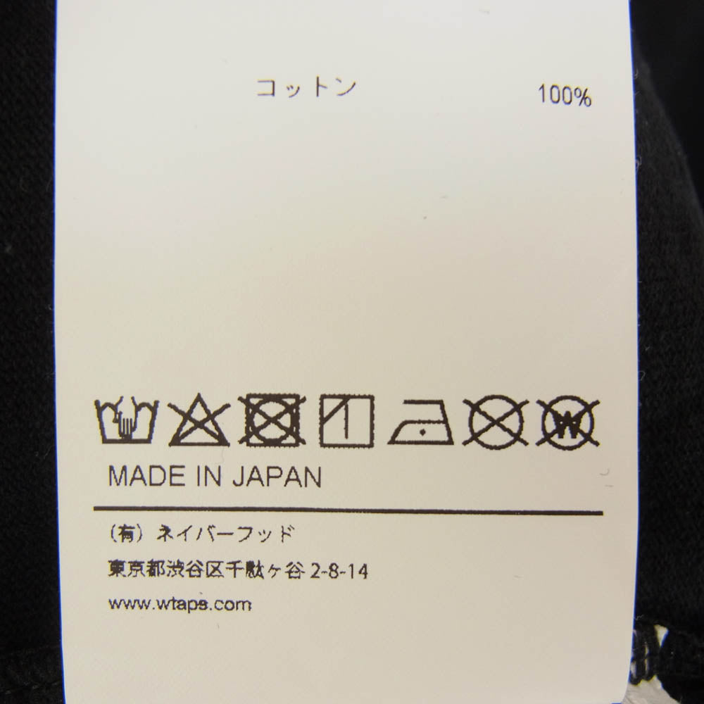 WTAPS ダブルタップス 24SS 241ATDT-CSM14 OBJ 02 LS Cotton プリント ロンT 長袖 カットソー ブラック系 X03【中古】