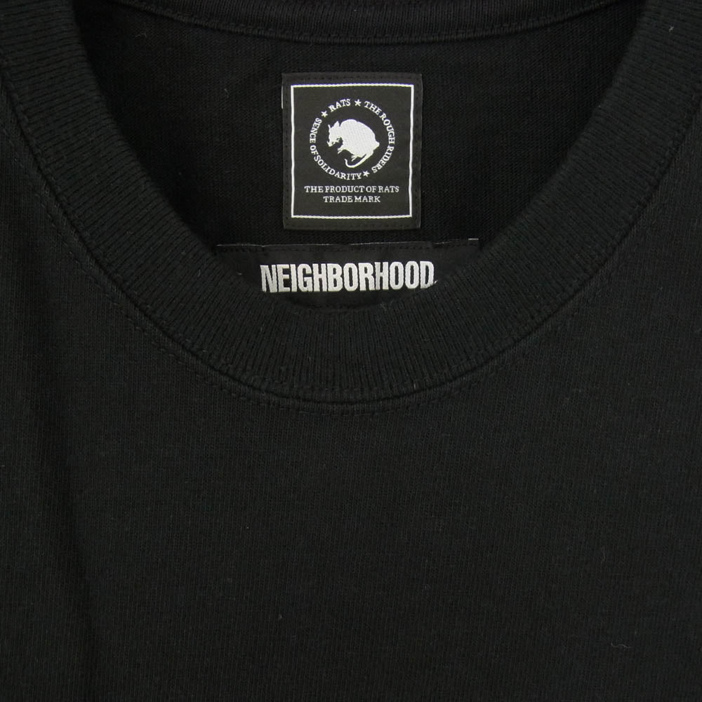 NEIGHBORHOOD ネイバーフッド RATS ラッツ 25'SPT-0105 x RATS ラッツ 20th Tee 20周年記念 プリント Tシャツ ブラック系 XL【美品】【中古】