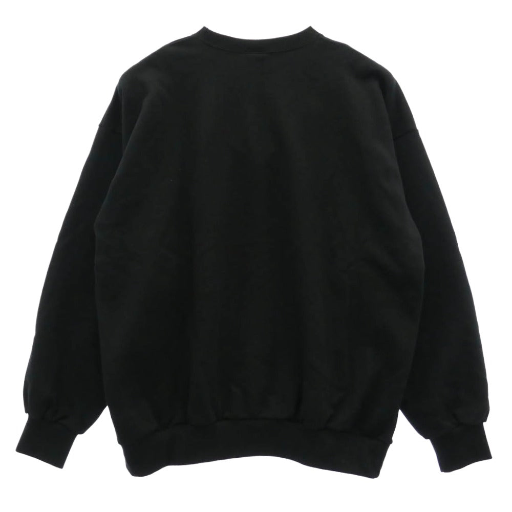 WTAPS ダブルタップス 25AW BRICK SWEATER COTTON ブリック コットン クルーネック スウェット トレーナー ブラック系 03【美品】【中古】