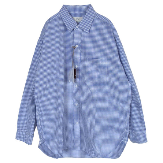 ヘリル 26SS 26-050-HL-8040-10 Broad Workshirt ボード ワーク 長袖 シャツ ライトブルー系 4【新古品】【未使用】【中古】