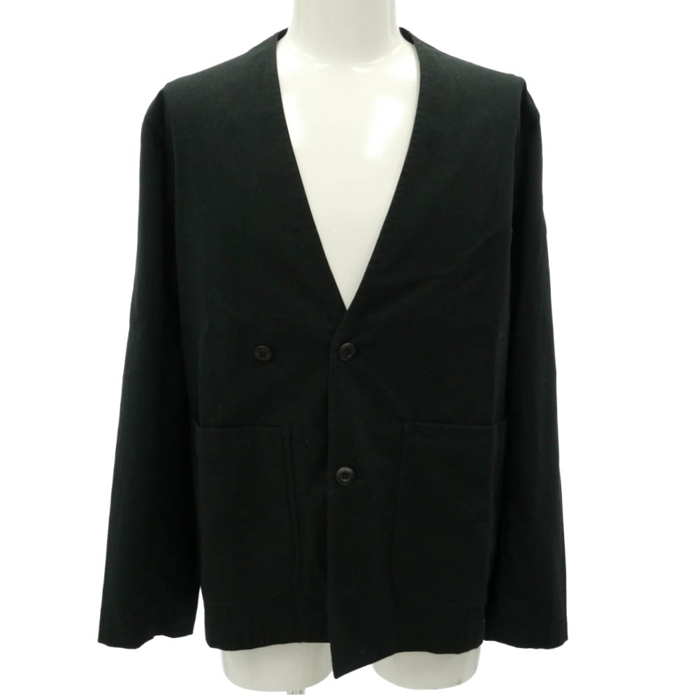 ブレナ collarless jacket ノーカラー カラーレス ジャケット ブラック系 44【中古】