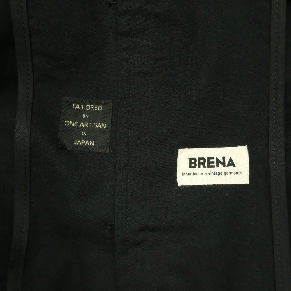 ブレナ collarless jacket ノーカラー カラーレス ジャケット ブラック系 44【中古】