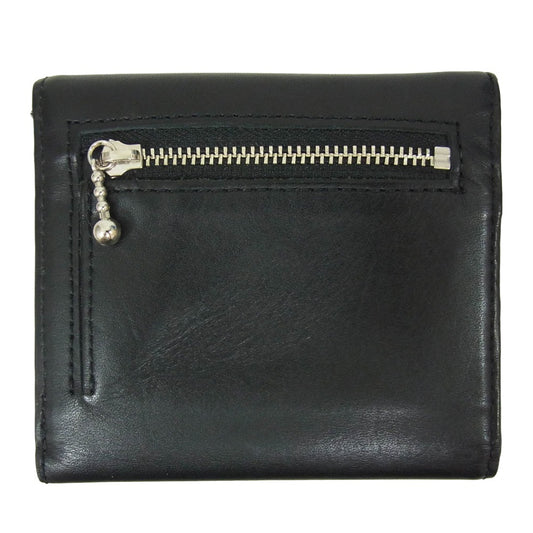 RUDE GALLERY ルードギャラリー RG1423 THREE FOLD WALLET SKULL スリー フォールド スカル 三つ折り レザー ウォレット 財布 ブラック系【中古】