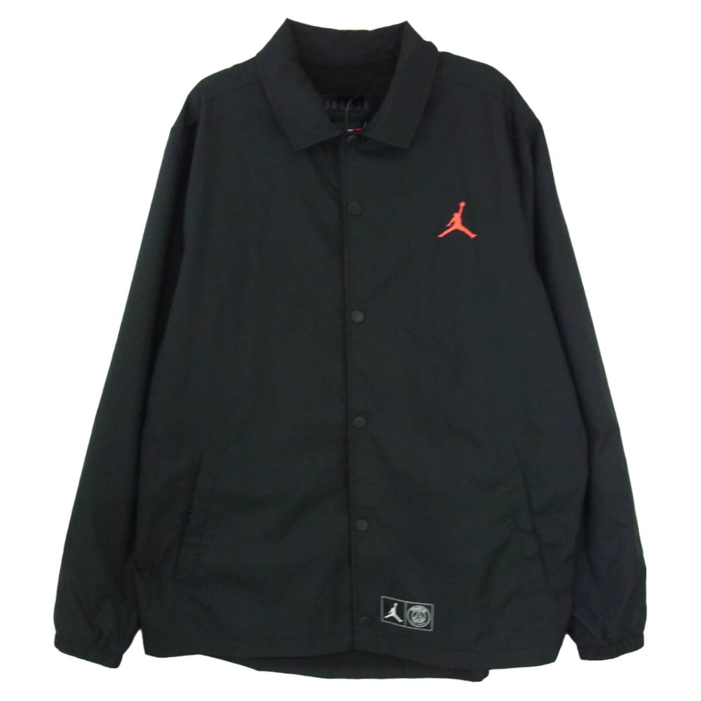 NIKE ナイキ BQ4213-011 × JORDAN ジョーダン × PARIS SAINT GERMAIN パリサンジェルマン COACHES JACKET バックロゴプリント コーチジャケット ブラック系 L【中古】