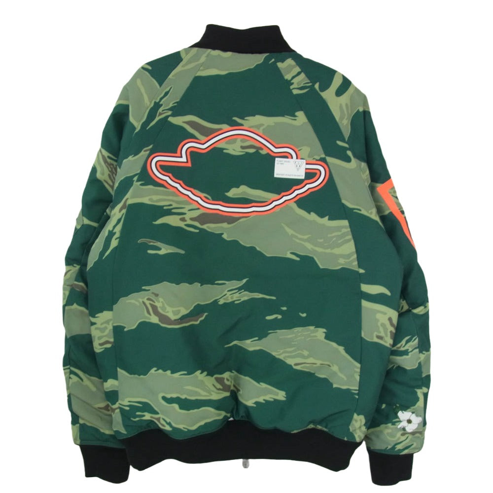 NIKE ナイキ AT9005-010 JORDAN BRAND ジョーダンブランド ASW GFX JACKET カモ柄 ロゴプリント 中綿 フライトジャケット ブルゾン カーキ系 XS【中古】