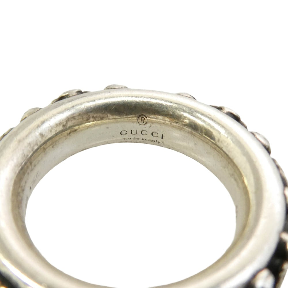 GUCCI グッチ インターロッキングG フラワー リング 925 SILVER シルバー系 約11号【中古】