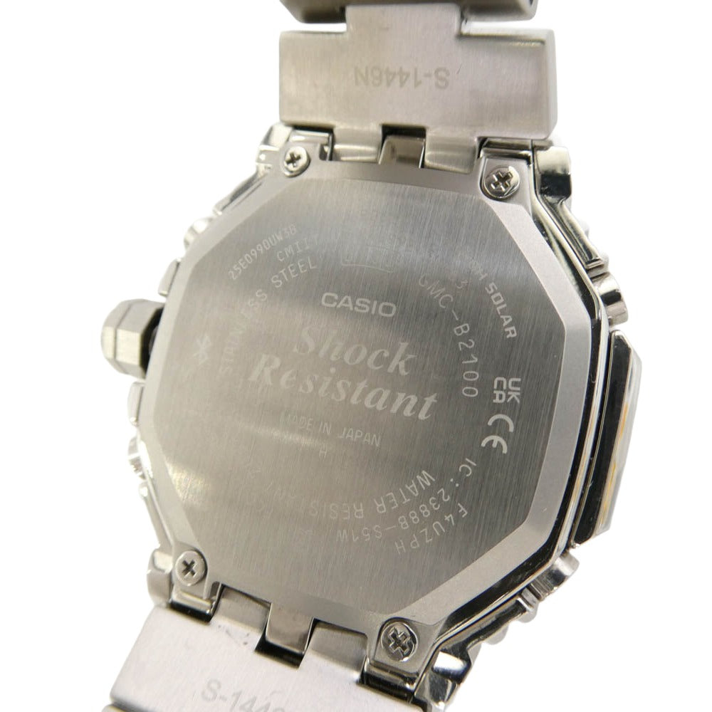CASIO G-SHOCK カシオ ジーショック GMC-B2100D-1AJF GMC-B2100 SERIES フルメタル ソーラー クォーツ 黒文字盤 ステンレススチール 腕時計 シルバー系 グレー系【中古】