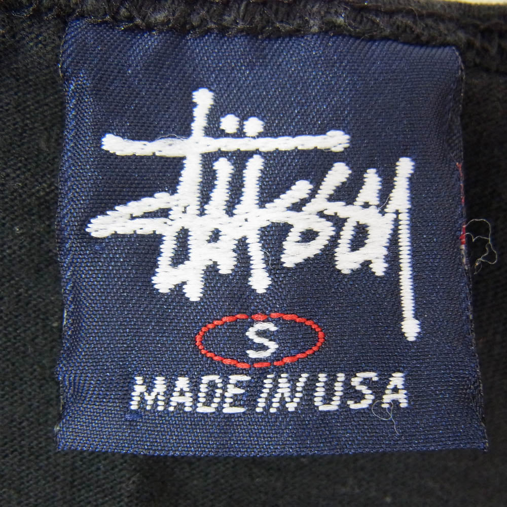 STUSSY ステューシー 90s 00s USA製 シャドーマン プリント タンクトップ ブラック系 S【中古】