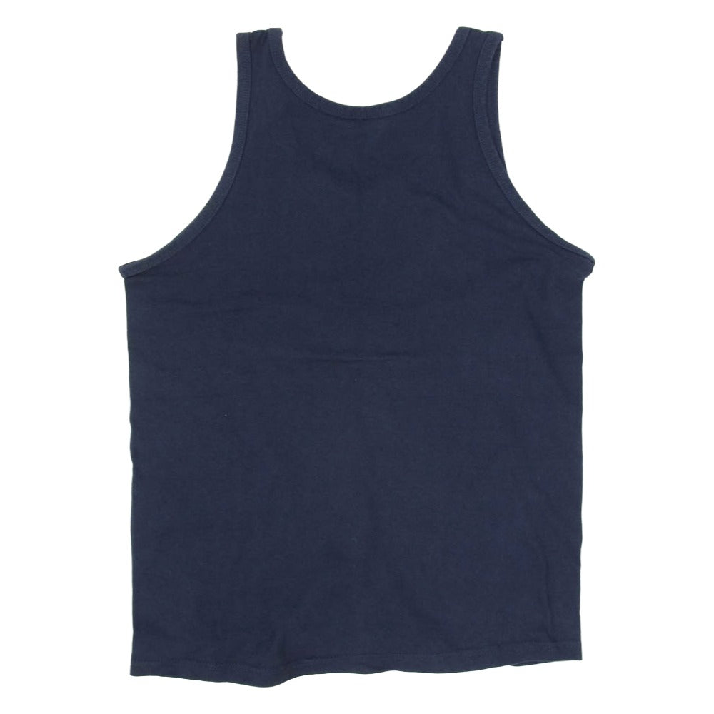 STUSSY ステューシー 00s S ロゴ プリント タンクトップ ネイビー系 S【中古】
