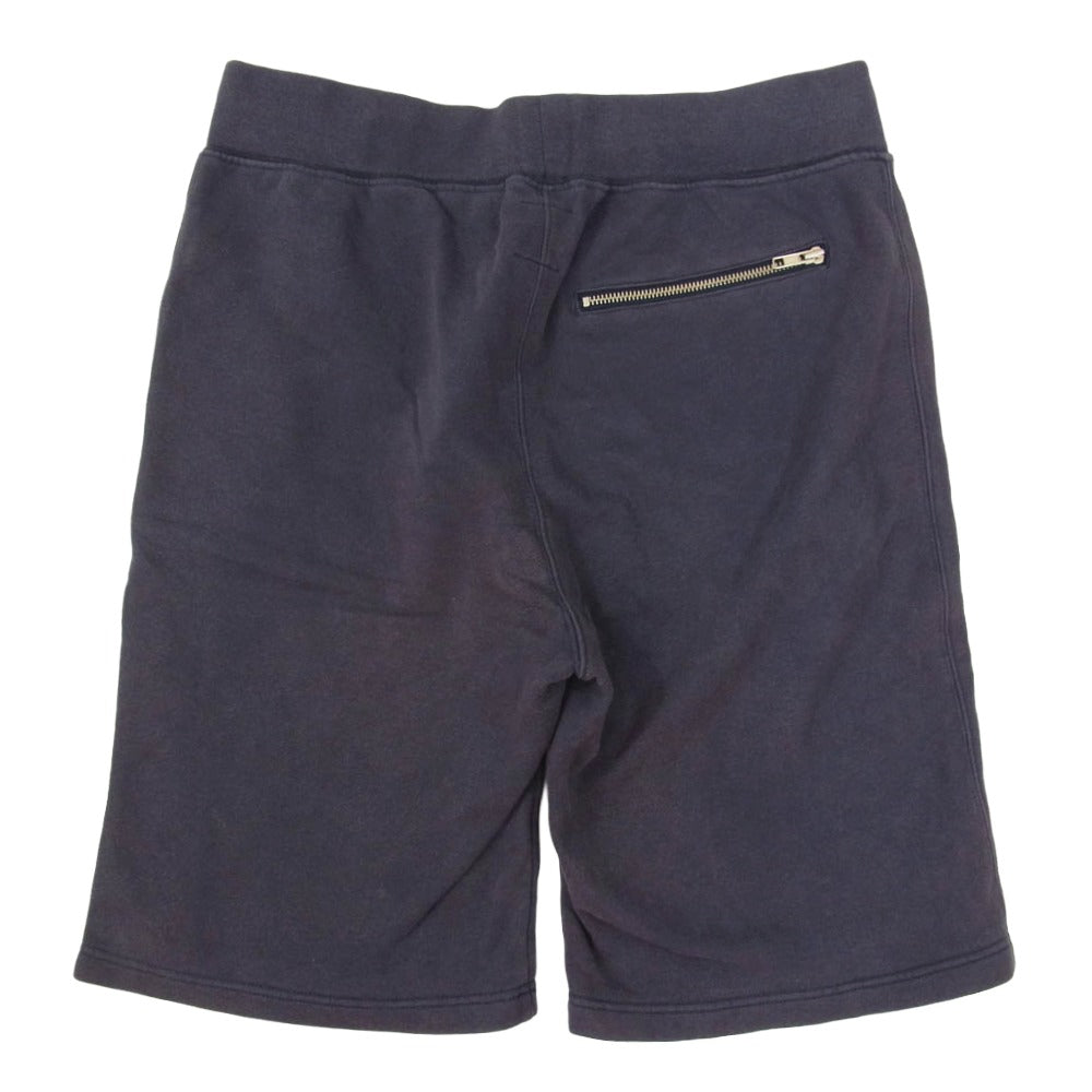STUSSY ステューシー オールド クラウンタグ スカル プリント ショーツ ネイビー系 M【中古】