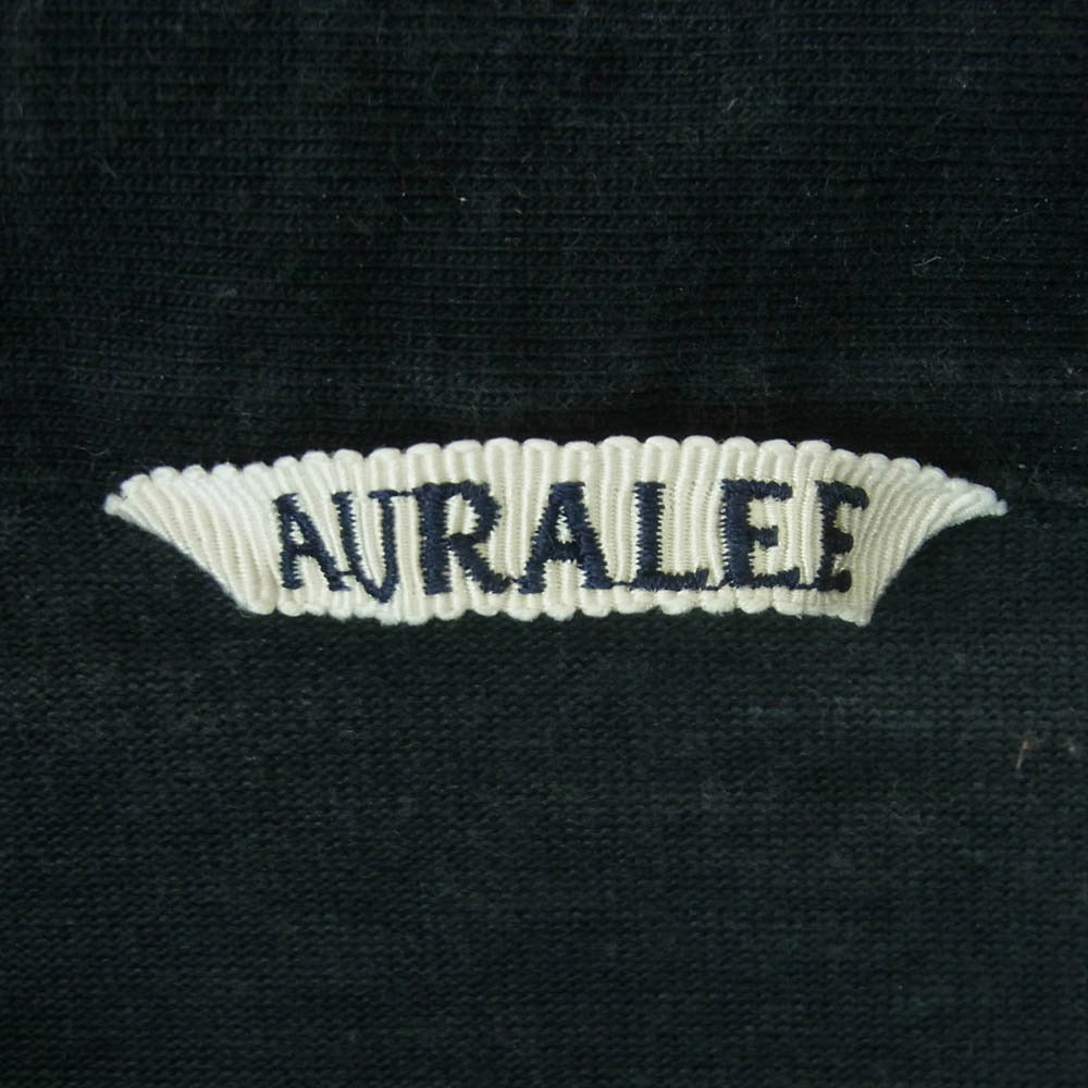 AURALEE オーラリー 19SS A9SP01AR STAND UP HALF ZIP POLO ポロ シャツ コットン 日本製 ブラック系 3【中古】