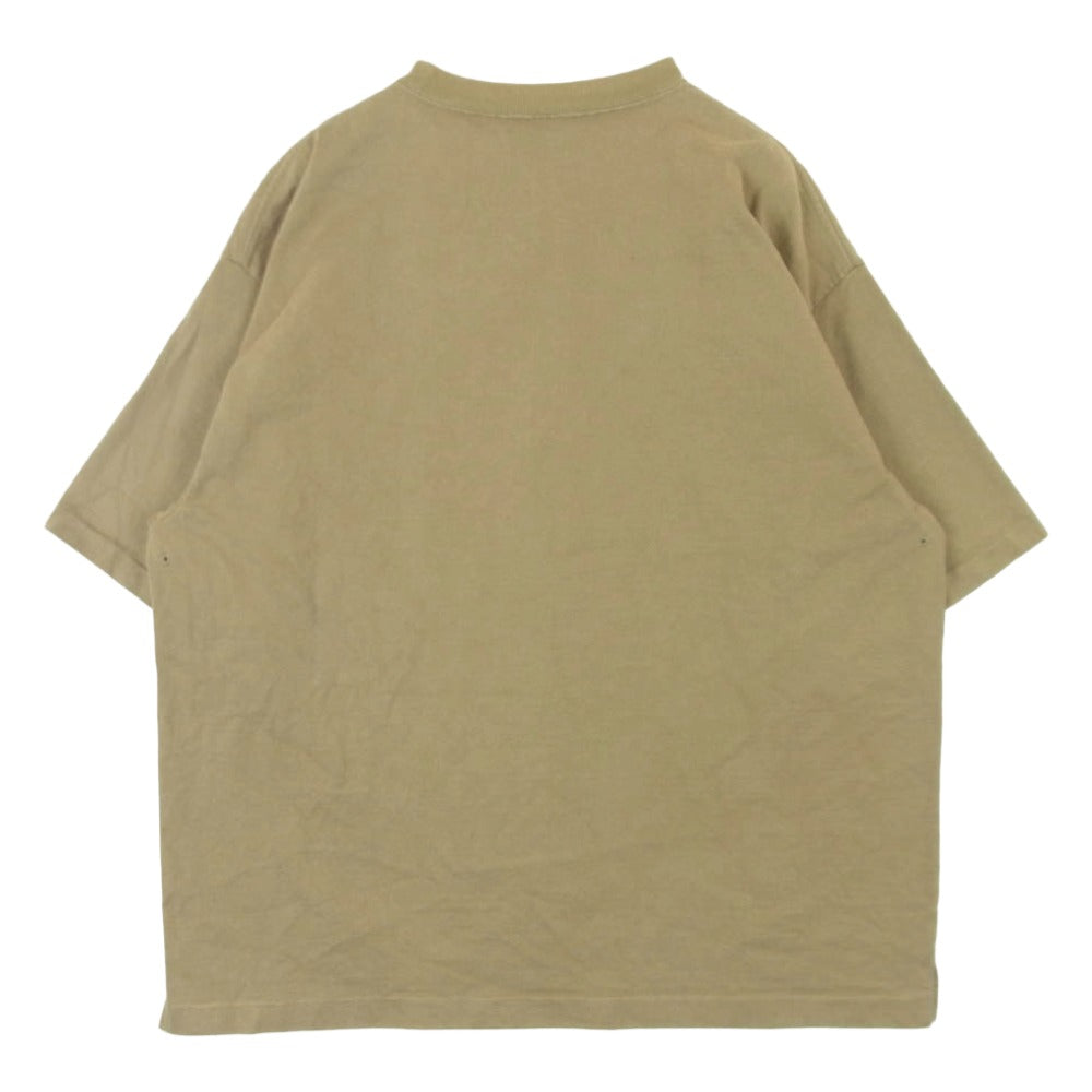 AURALEE オーラリー 16SS A6ST01SU TAND-UP TEE スタンドアップ 半袖 Tシャツ コットン 日本製 ベージュ系 5【中古】