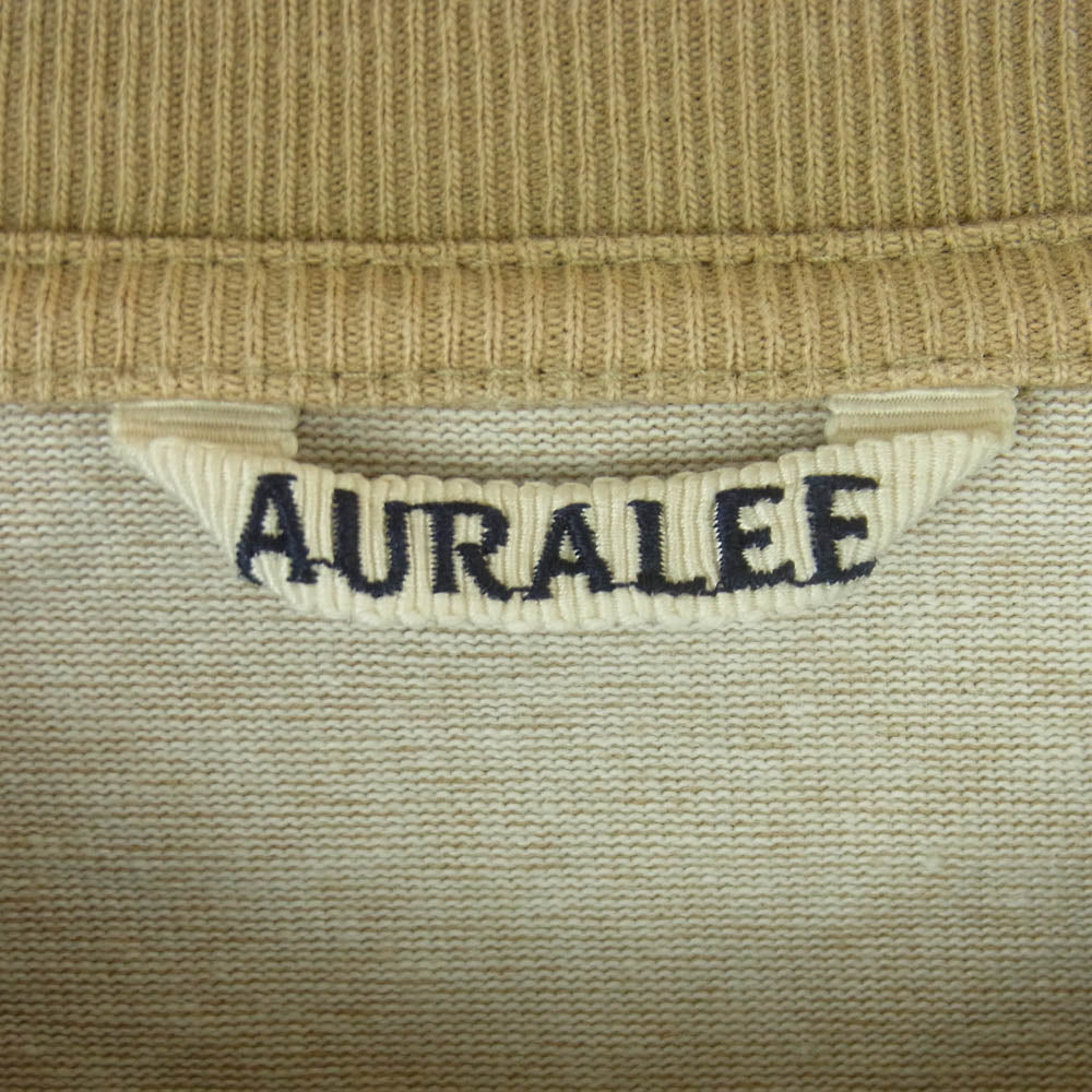 AURALEE オーラリー 16SS A6ST01SU TAND-UP TEE スタンドアップ 半袖 Tシャツ コットン 日本製 ベージュ系 5【中古】